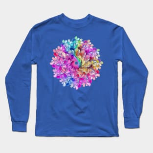 Rainbow Watercolor Paisley Flower Long Sleeve T-Shirt